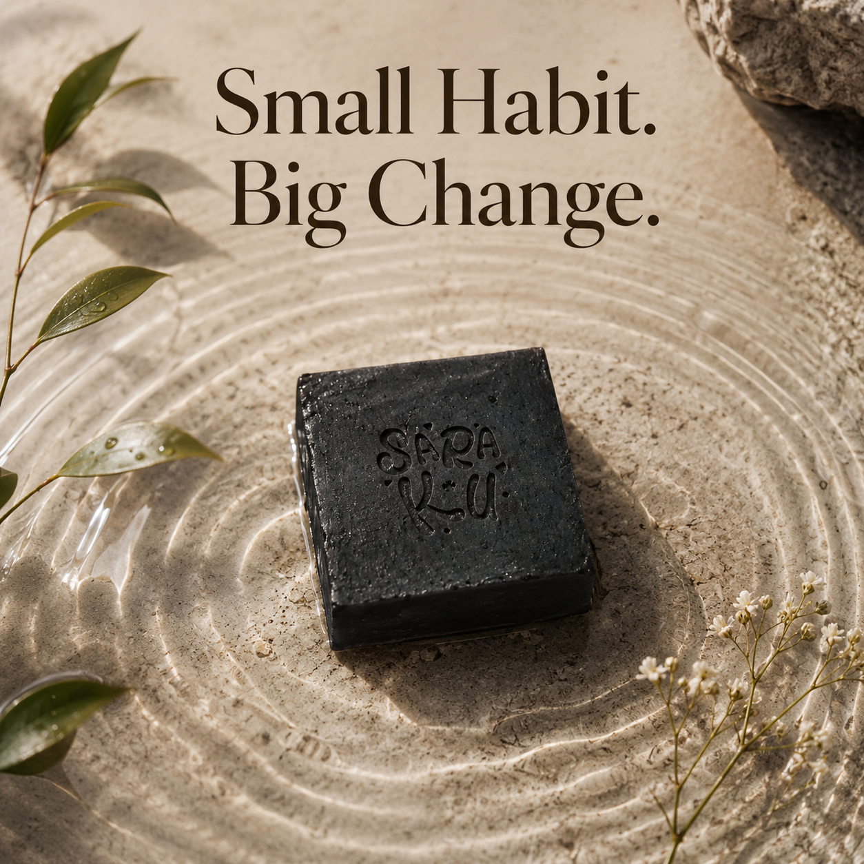 Saraku Pure Coconut Oil Coffee Lemon Soap